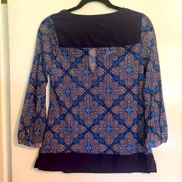 The Limited mosaic print notch neck top - Picture 3 of 8